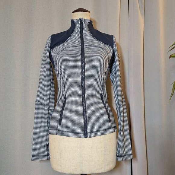 Lululemon Forme Inkwell Blue Jacket Striped Size 2 Define Jacket - Picture 3 of 7